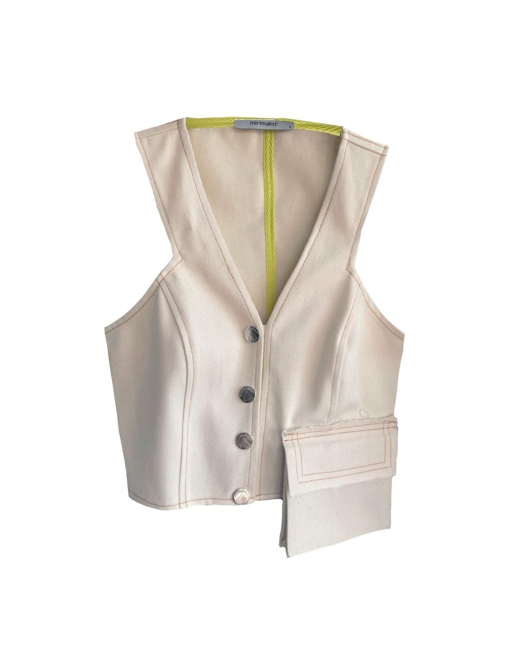Mirimalist Natural Neutrals Papyrus Canvas Vest