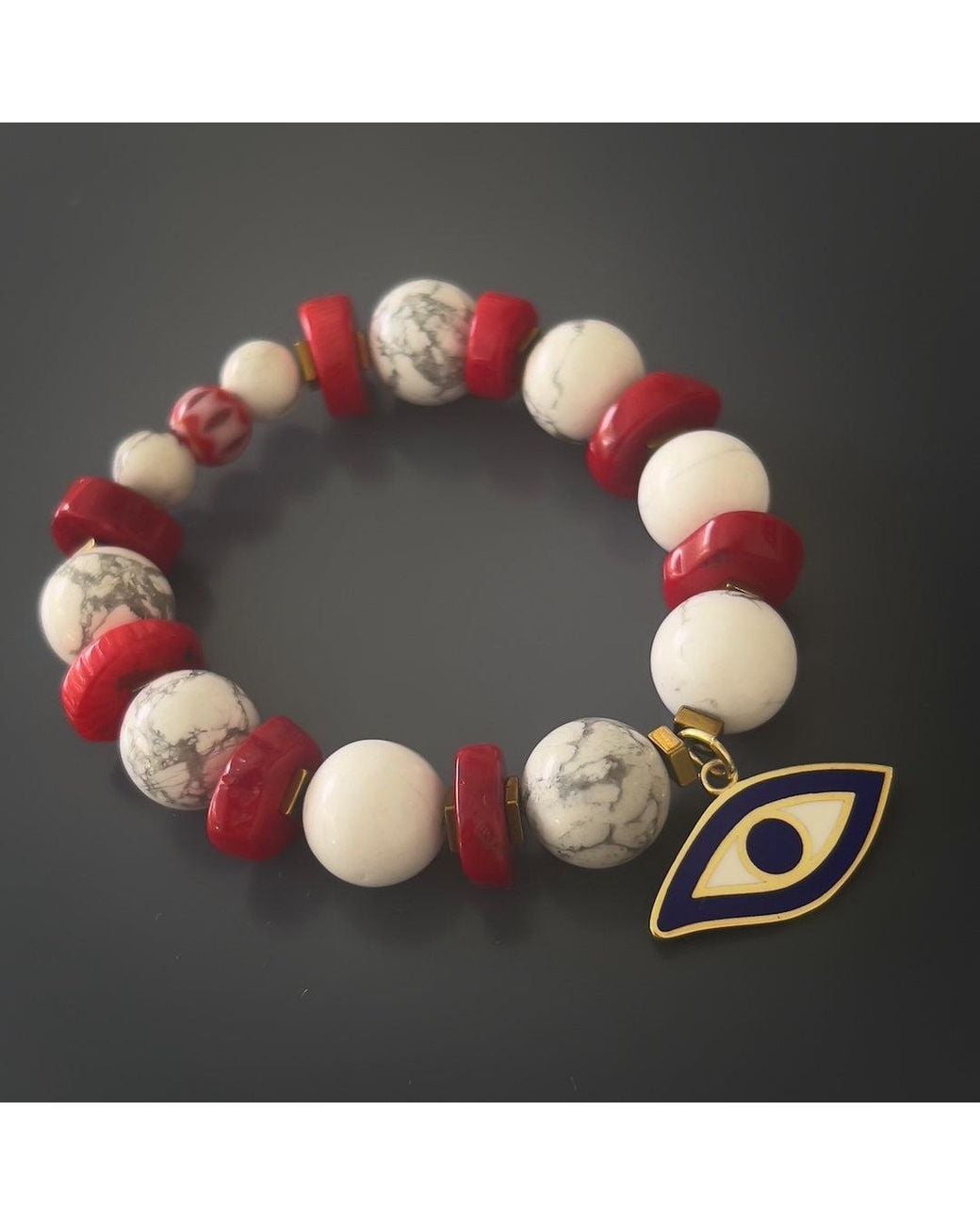 Ebru Jewelry Red Spiritual Beads Evil Eye Bracelet