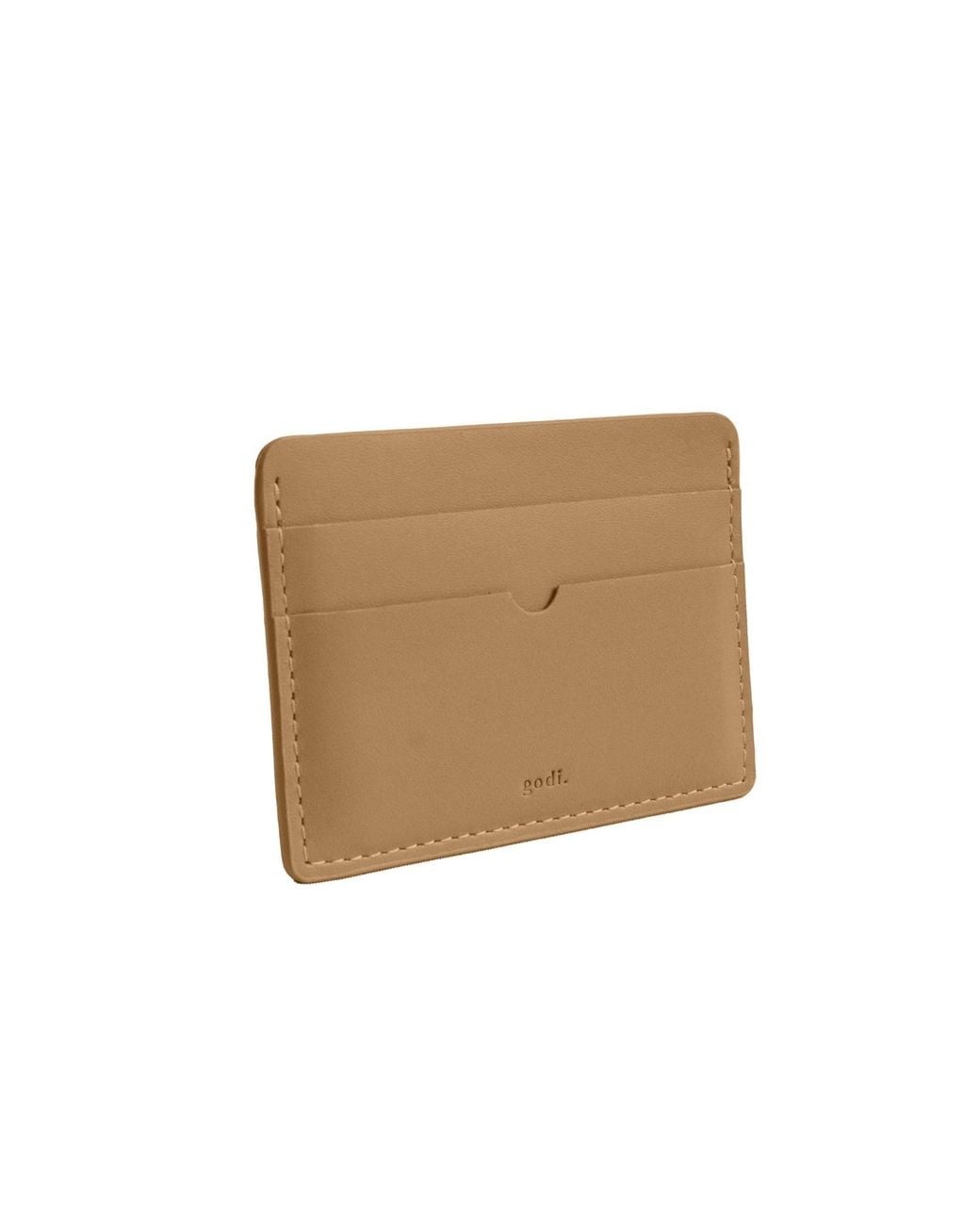 godi. Natural Neutrals Handmade Leather Card Case for men