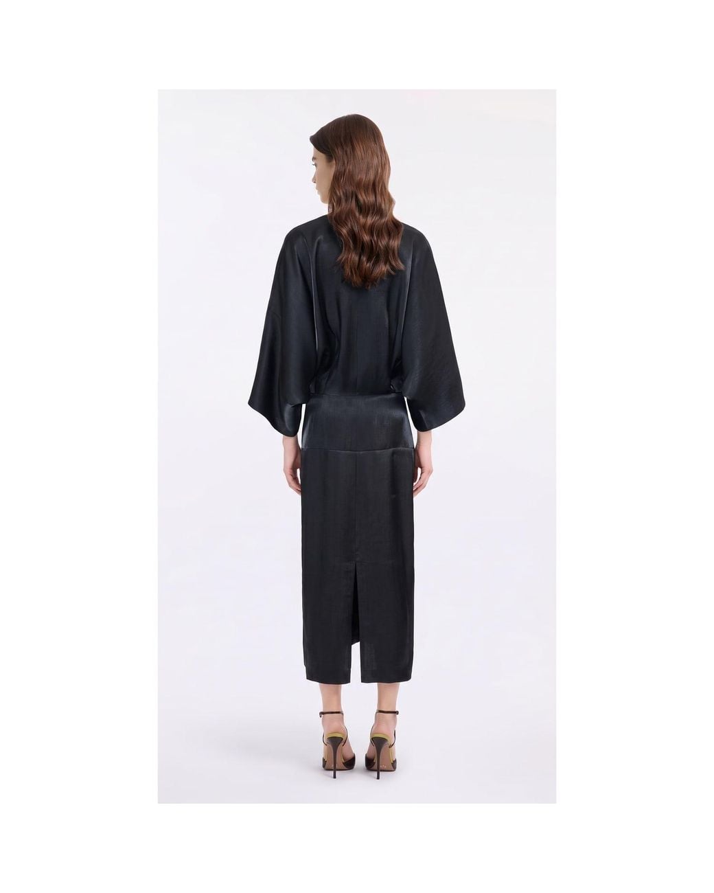 concept A trois Blue Limited Edition Edit Dress With Kimono Sleeves