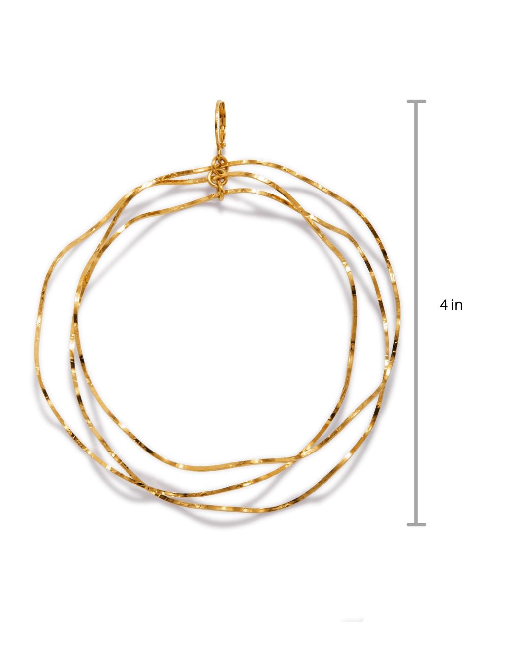 Jaredjamin Metallic Triple Wavy Halo Hoop Earrings