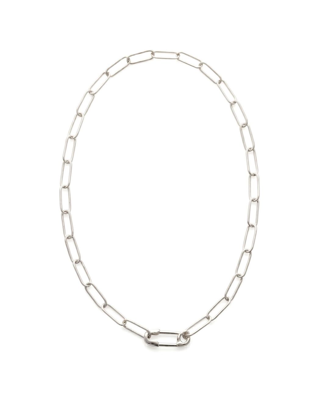 Kris Nations Metallic Safety Pin Chain Necklace