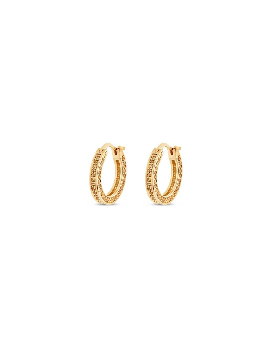 SALLY SKOUFIS Metallic Boundless Earrings With Made Cz Diamond Stimulant