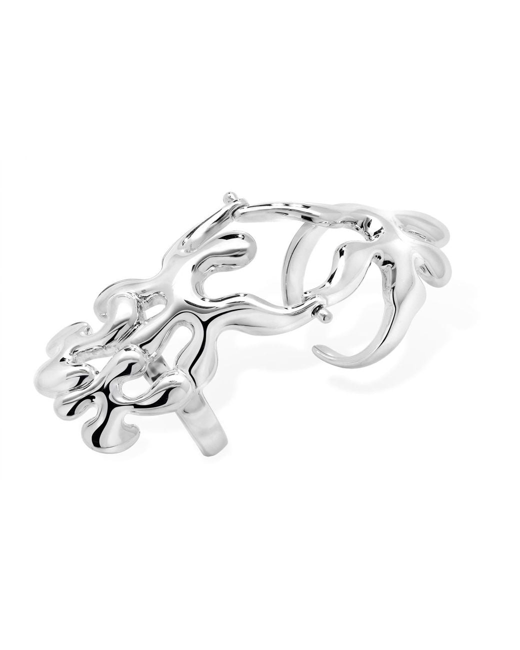 Lucy Quartermaine Metallic Solid Sterling Splash Armour Ring