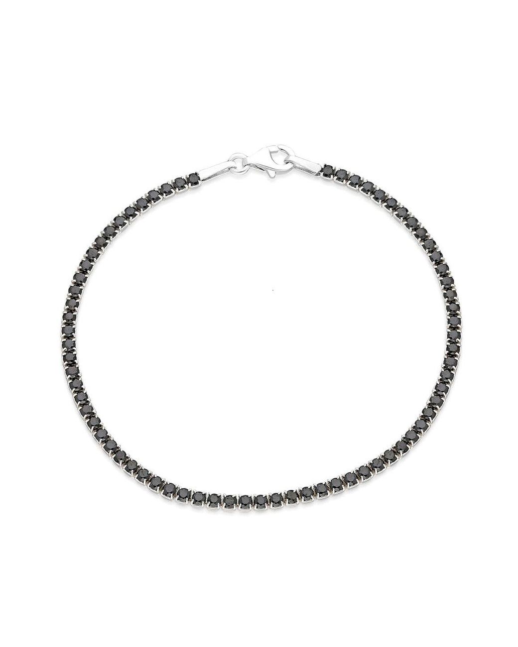 Spero London Metallic Sterling Mini Tennis Bracelet