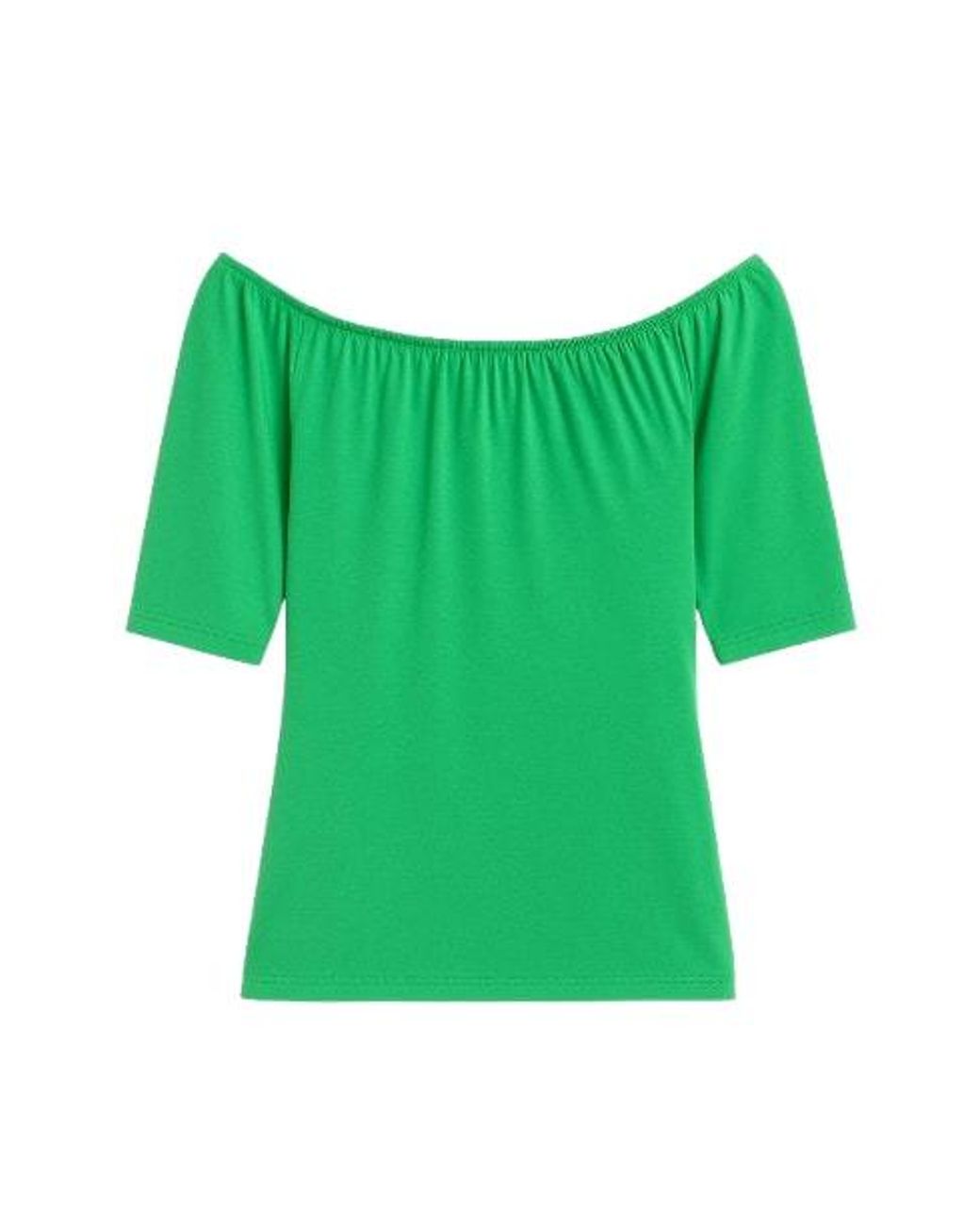 Conquista Green Scoop Neck Tee