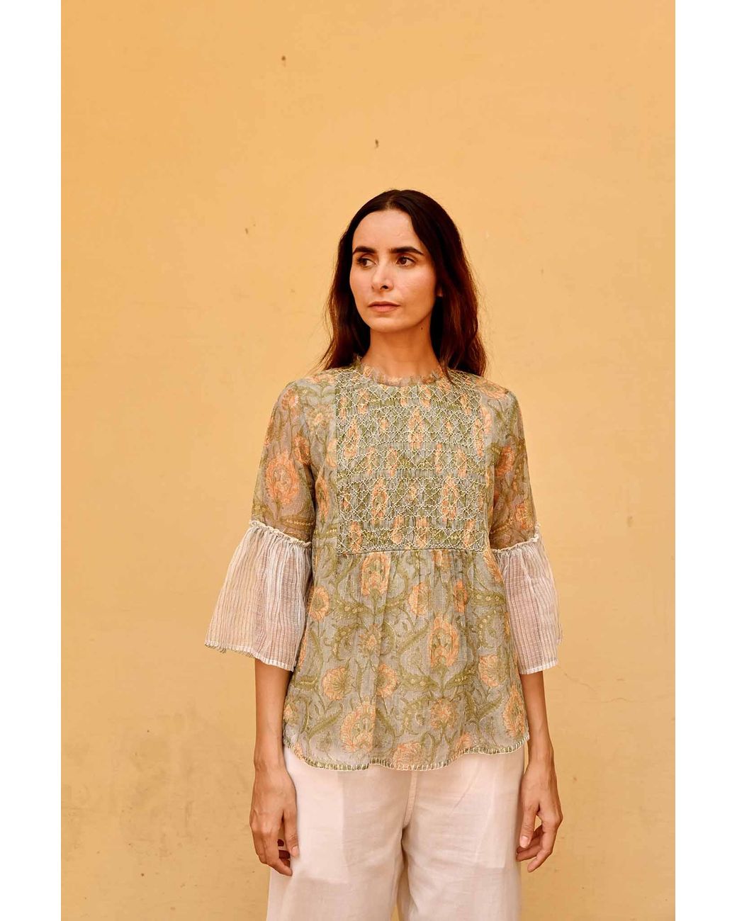 Liminal Gray Poppy Blouse