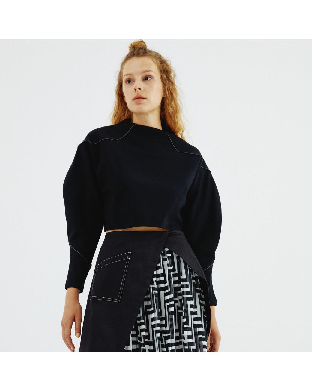 Mirimalist Blue Angle Open Back Top