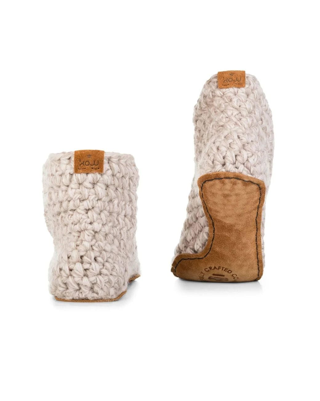 Kingdom of Wow Natural Extra Chunky Boot Wool Slippers For