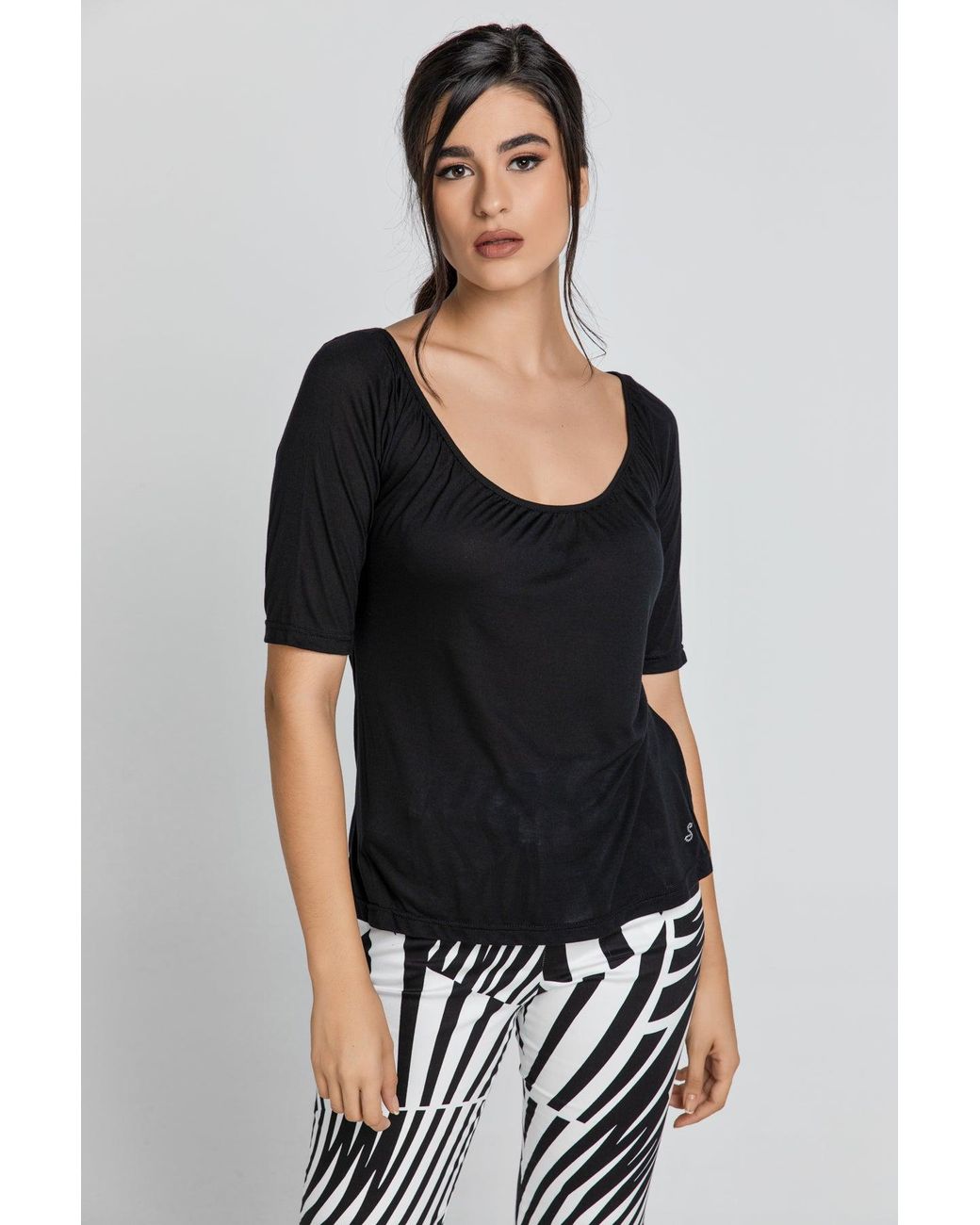 Conquista Blue Short Sleeve Top