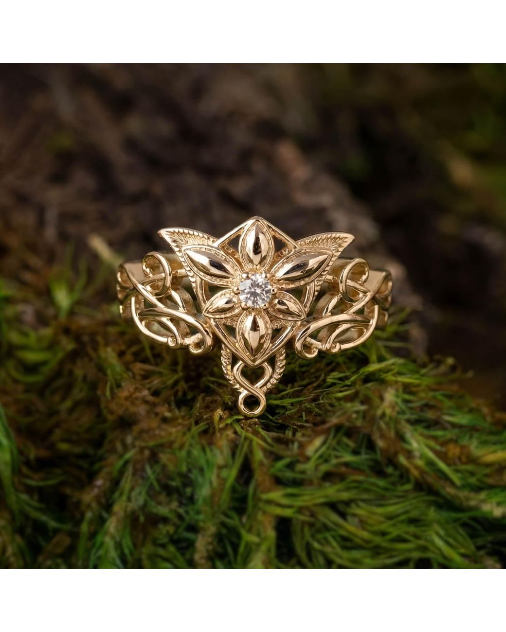 Azura Jewelry New York Metallic Evenfall Star Ring Vermeil