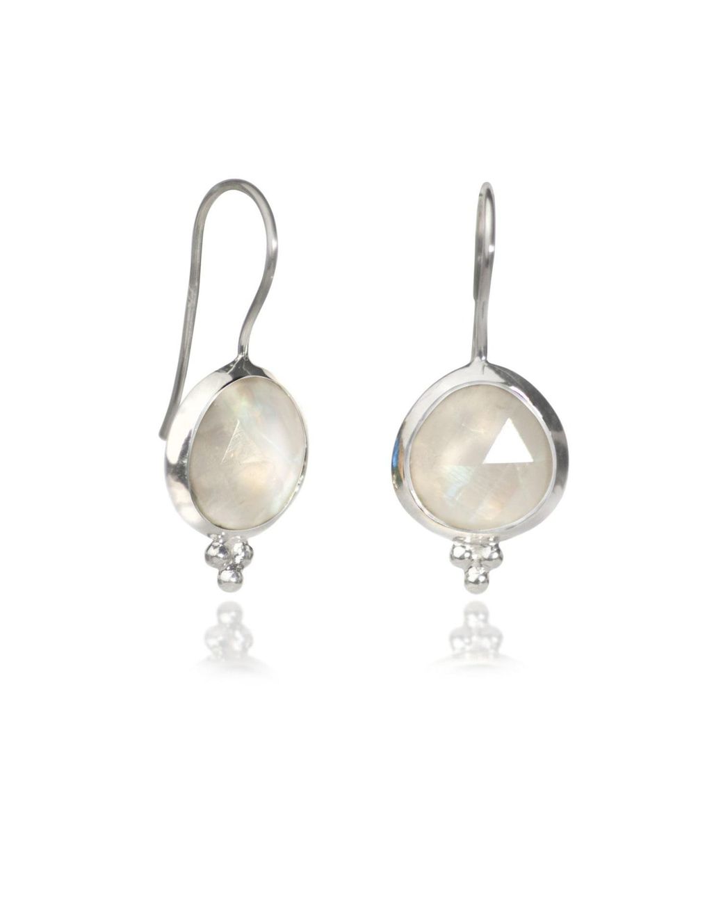 The Jewellery Store London Metallic Moonstone 'You Are Loved' Hook Earrings