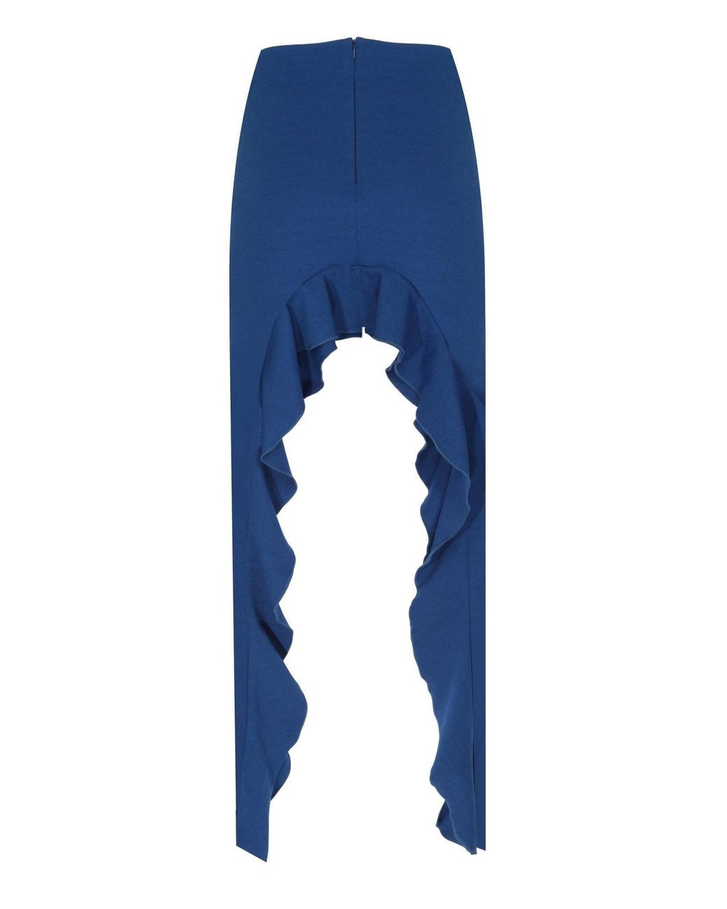 No'design Blue Mini Skirt With Side Ruffled Detail