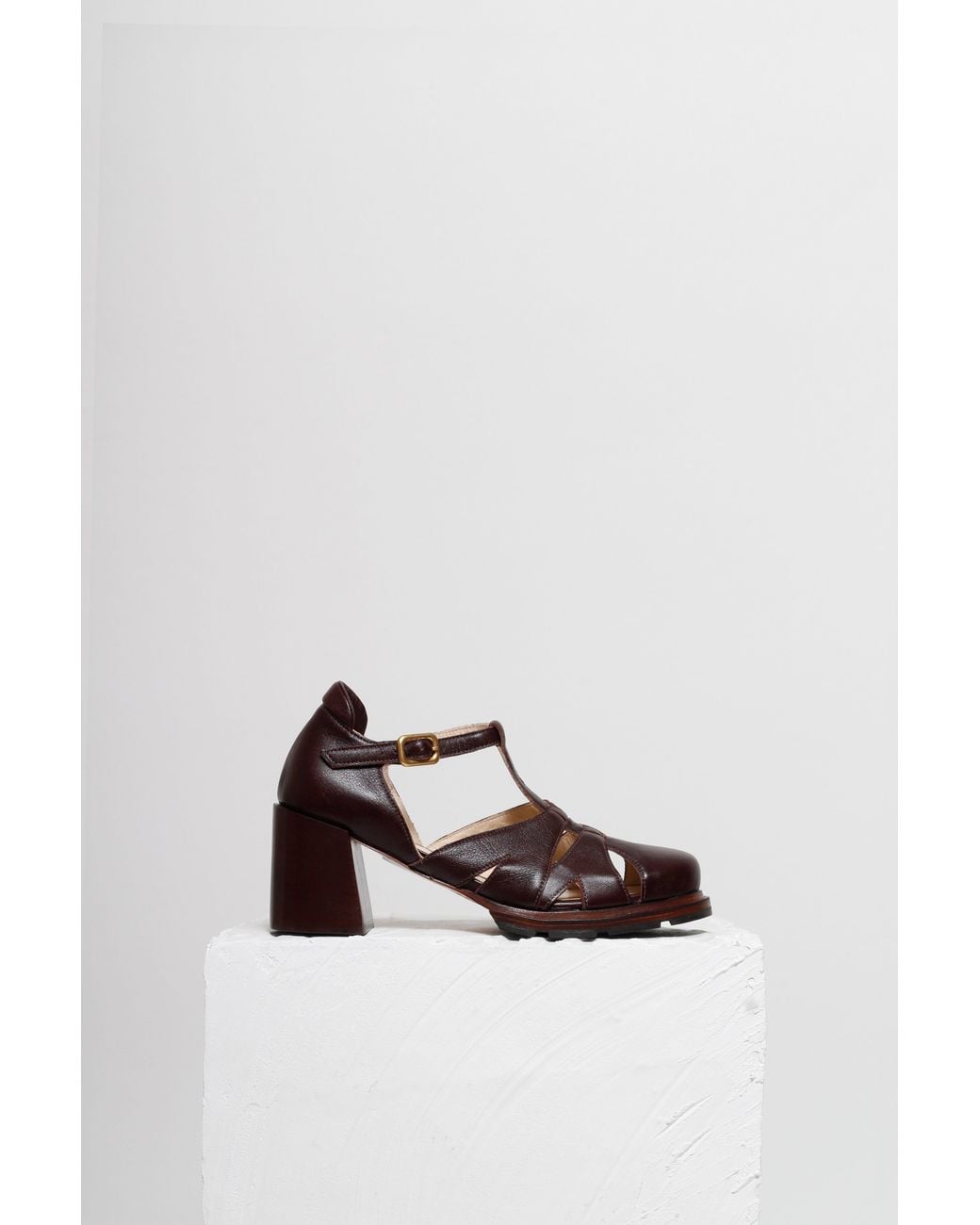 Mafalda Brown Maite Coffee Heeled Sandals