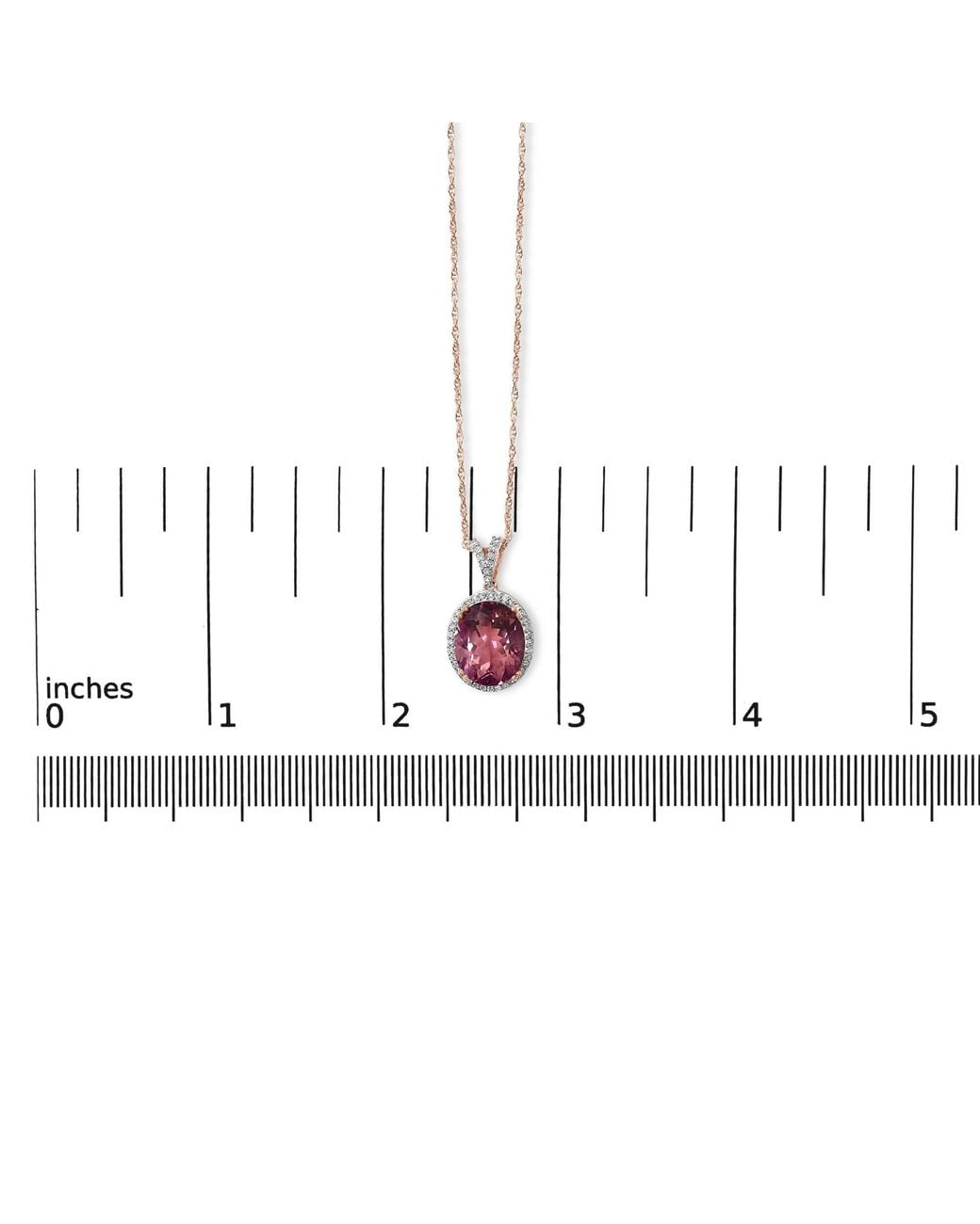 Haus of Brilliance Pink 14K Rose Vermeil 1/5 Cttw Diamond Quartz Oval Pendant Necklace