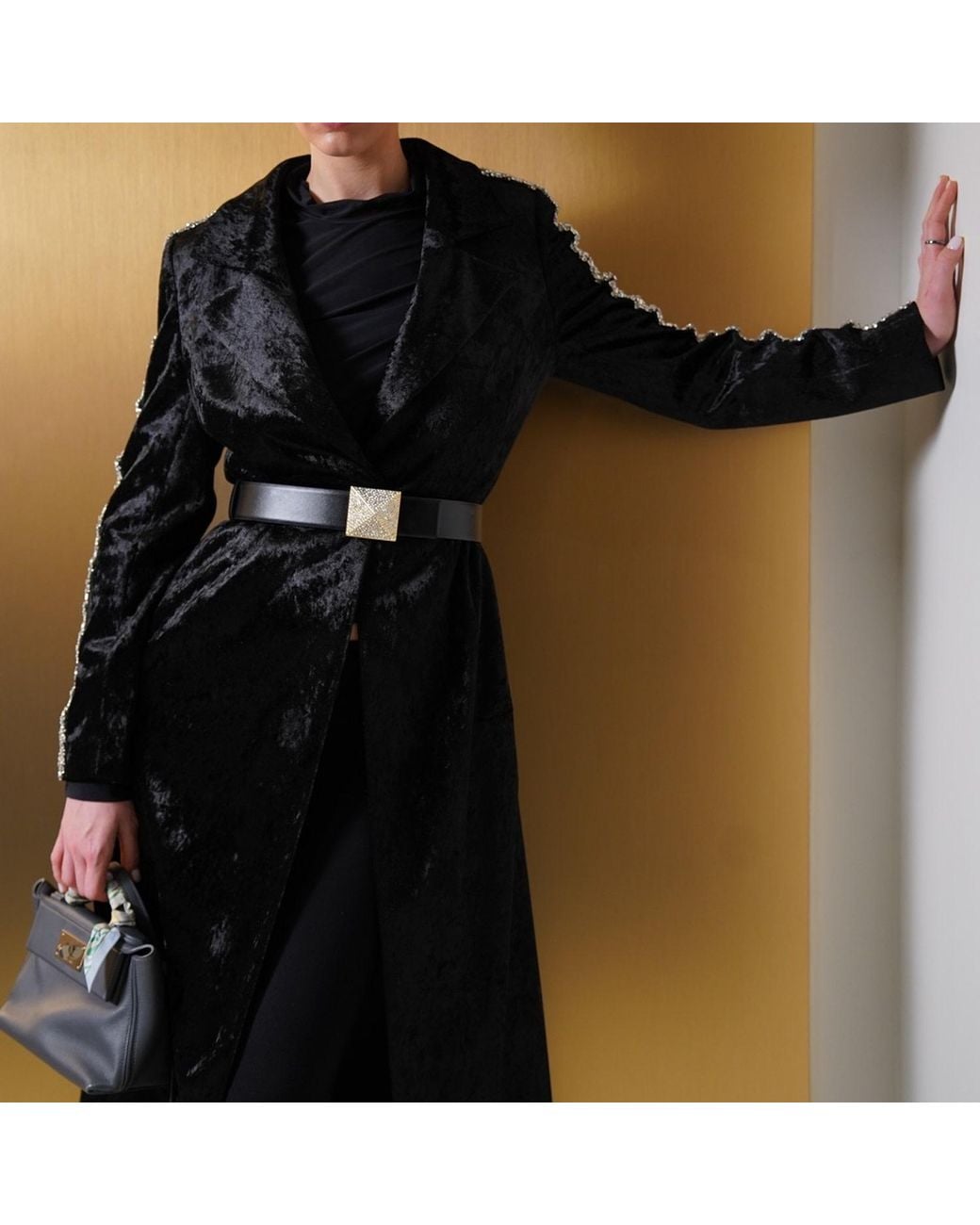 Roqaia Fashion House Black Midnight Sovereign Jacket