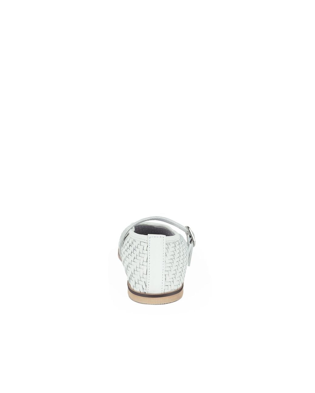 Rag & Co White Nazuka Real Leather Mary Janes