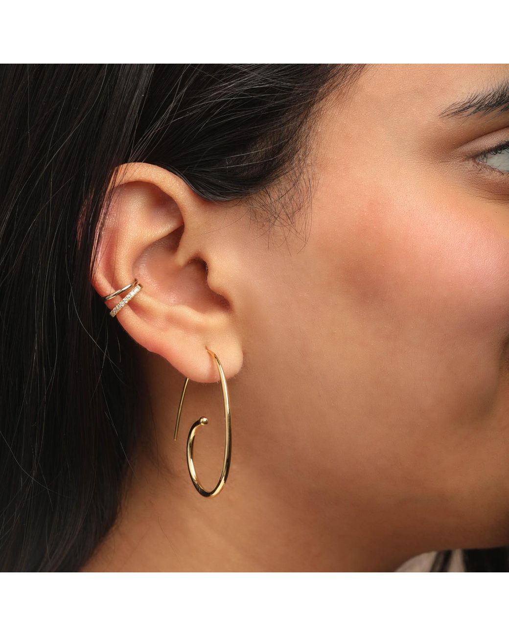 Preeti Sandhu Metallic Loop Hoops