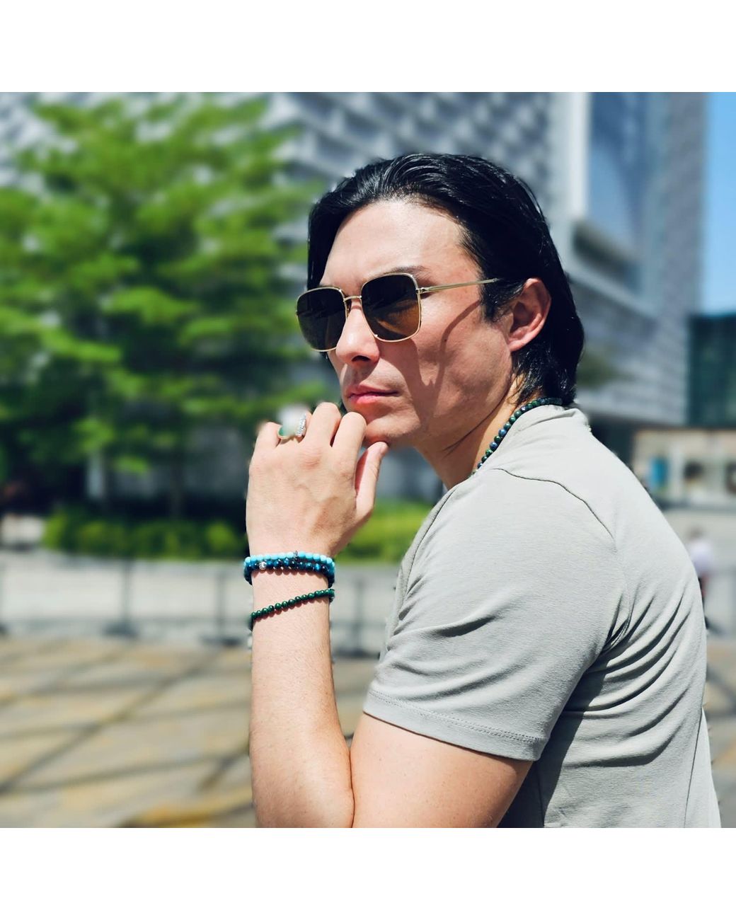 Farra Blue Flexible Bracelet for men