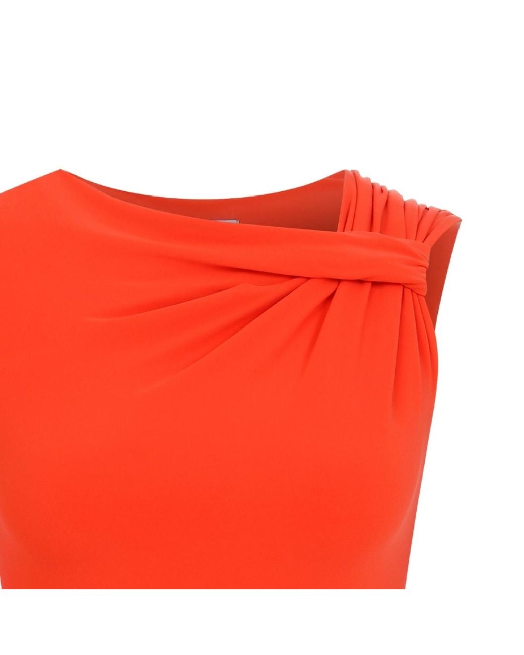 Maan Istanbul Red Asymmetrical Sleeve Bodysuit