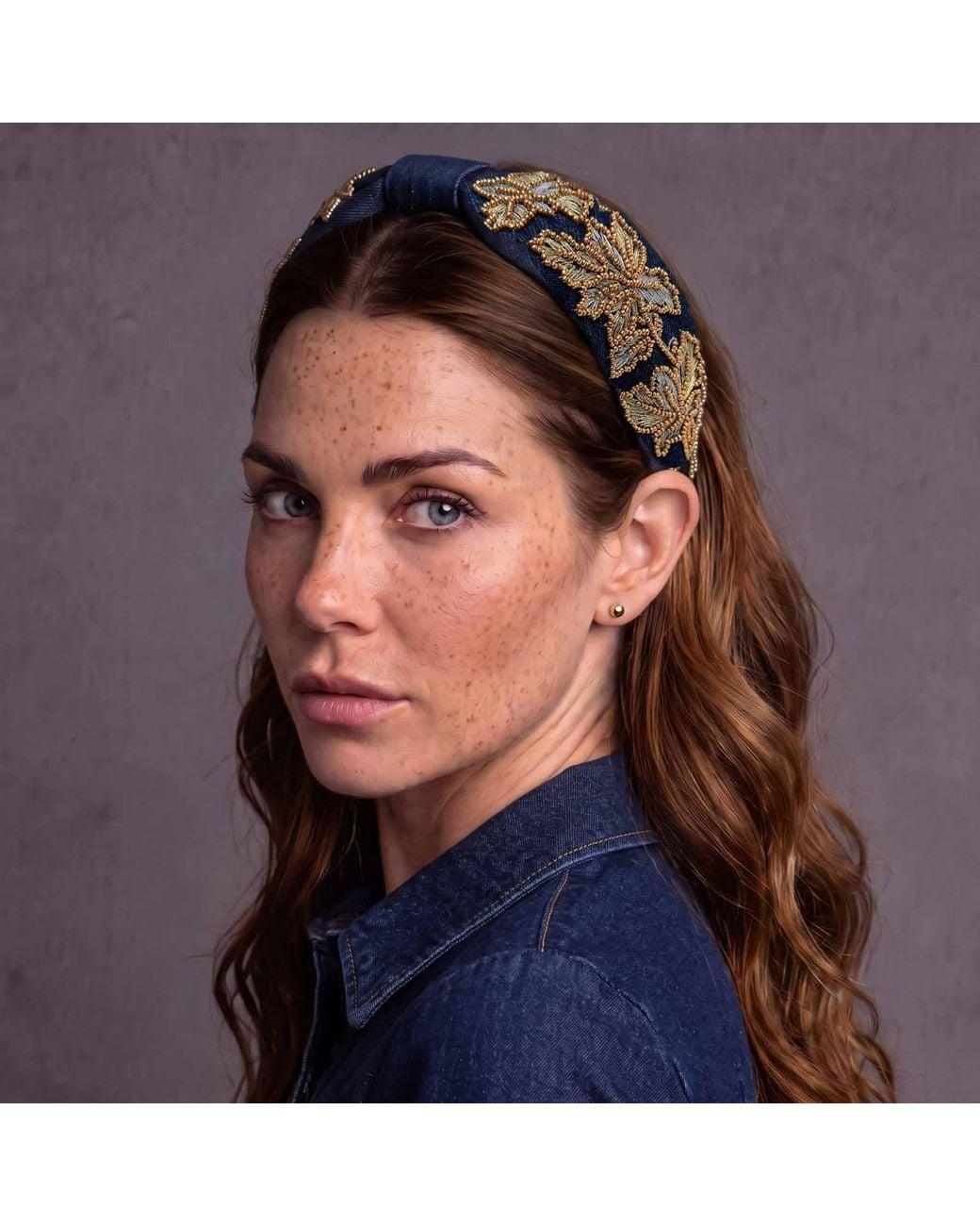 VETKA Blue Headband Midnight Bloom