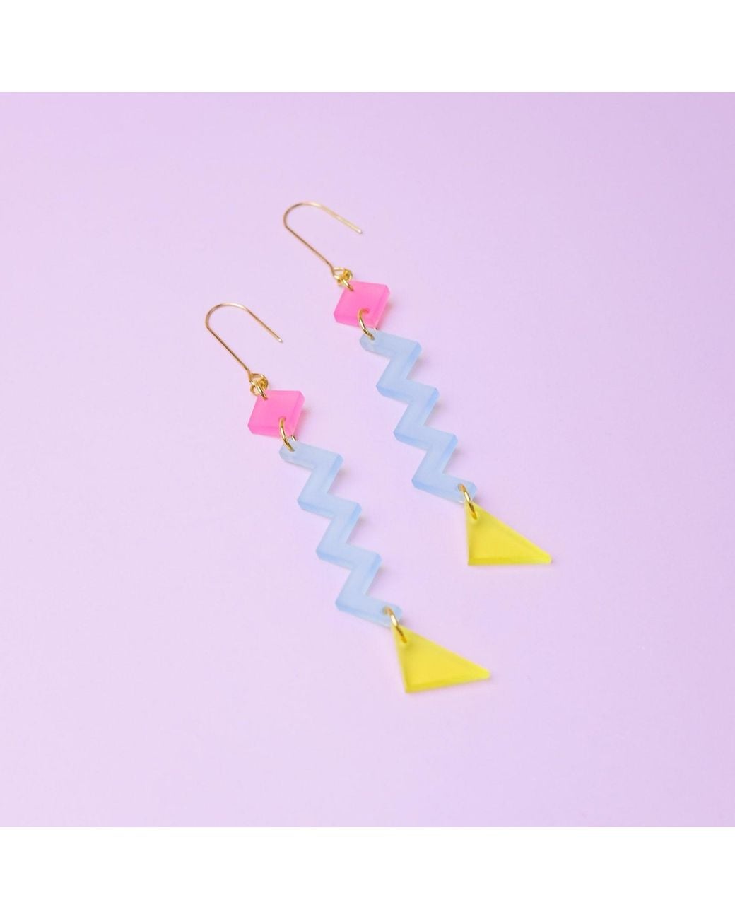 By Chavelli Yellow Geometric Zig Zag