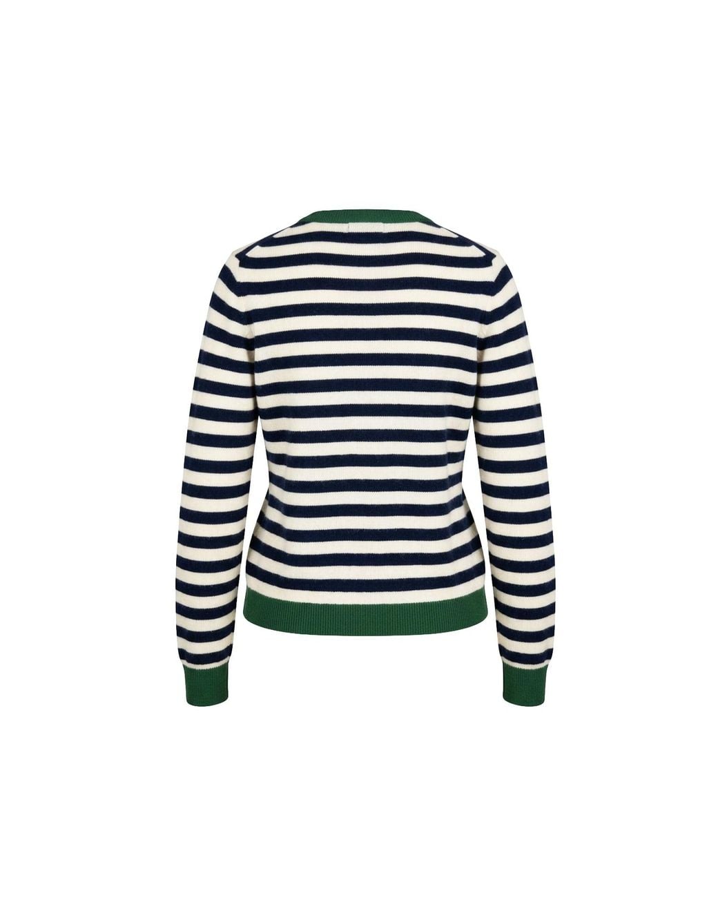 tirillm Black Sasha Basic Cashmere Pullover With Round Neck, Stripes