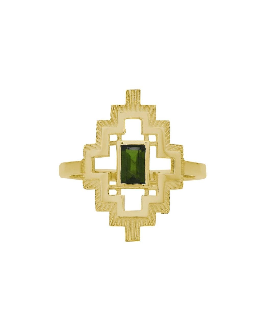 Zoe & Morgan Metallic Munay Ring Gold Chrome
