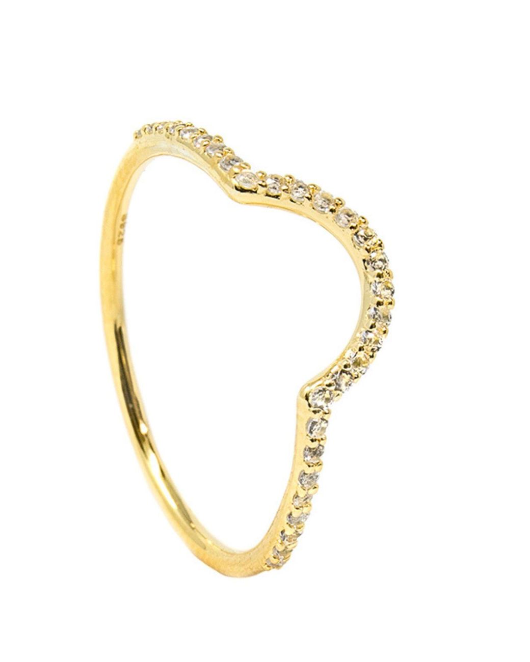 NASI SILVER Metallic Ora Half Eternity Ring- Topaz