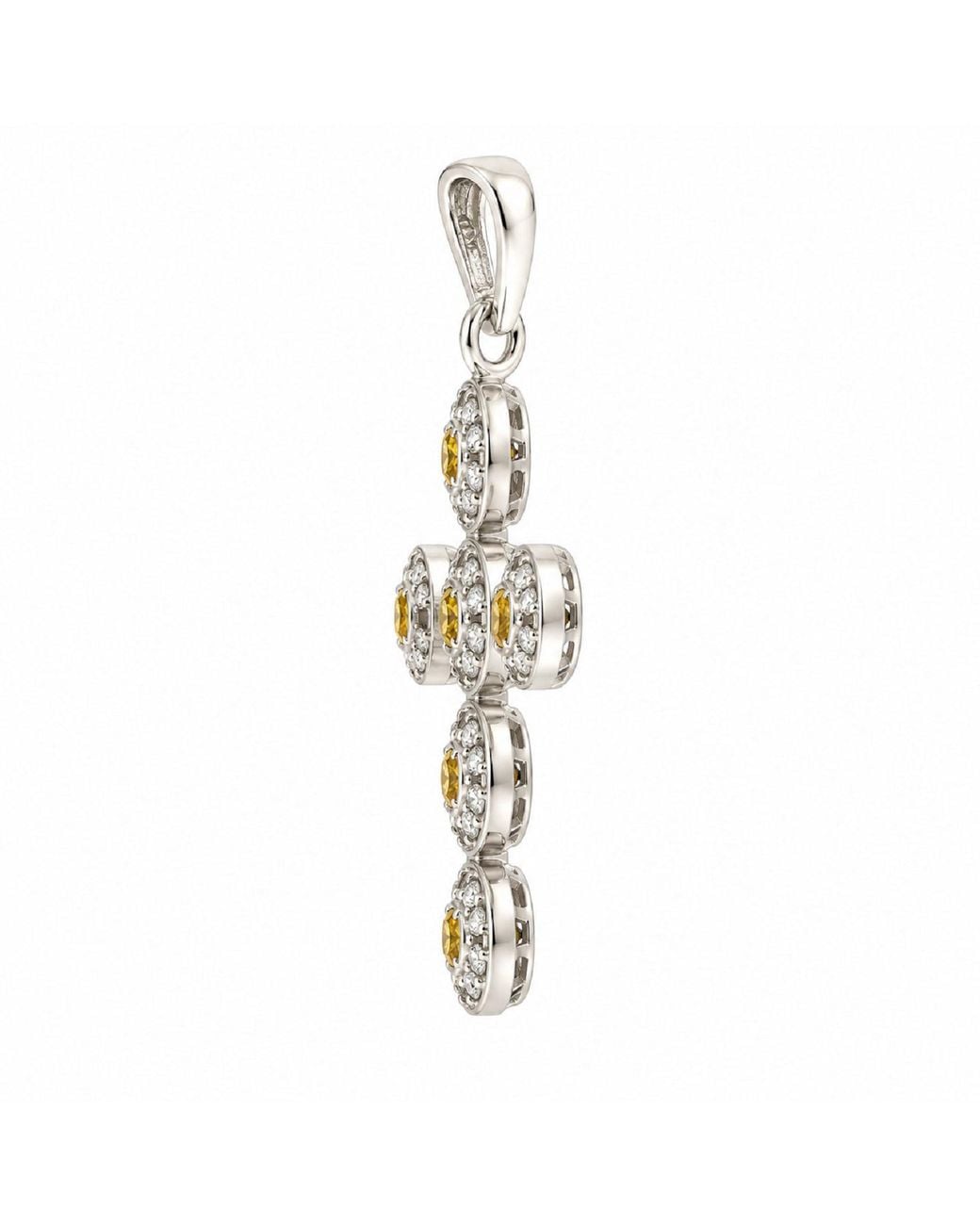 Artisan Metallic 18K Colored Diamond Cross Pendant