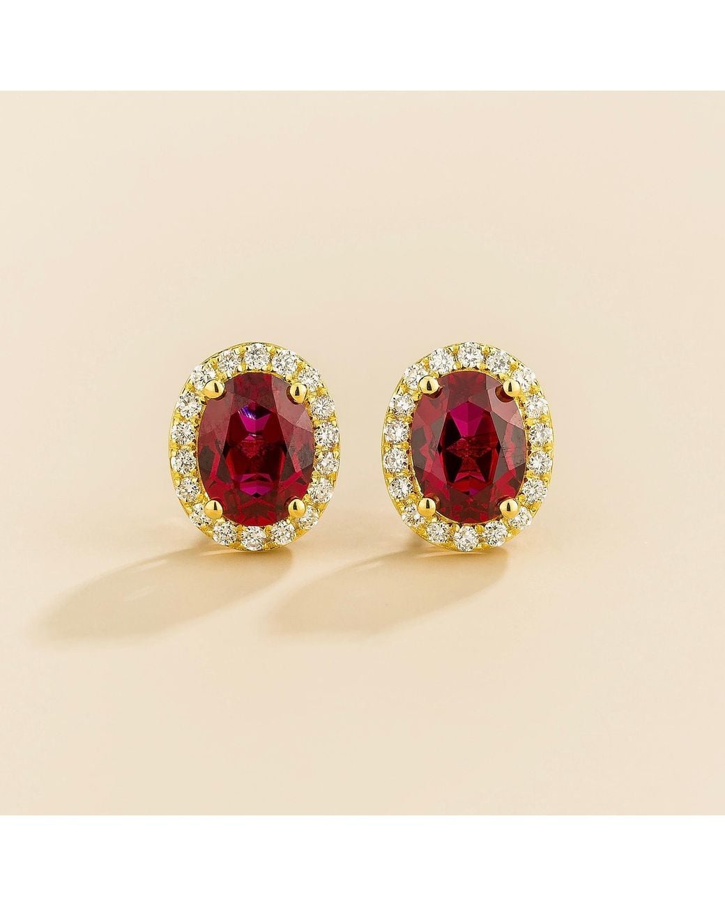 Juvetti Red Mina Earrings Ruby & Diamond