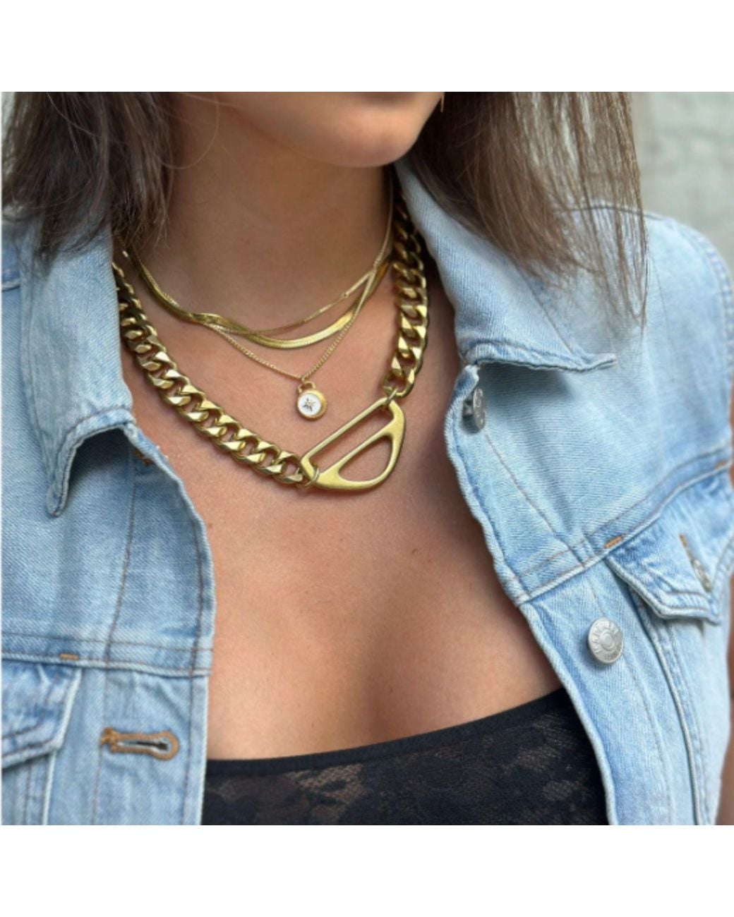 Rachel Nathan Metallic Morning Star Necklace