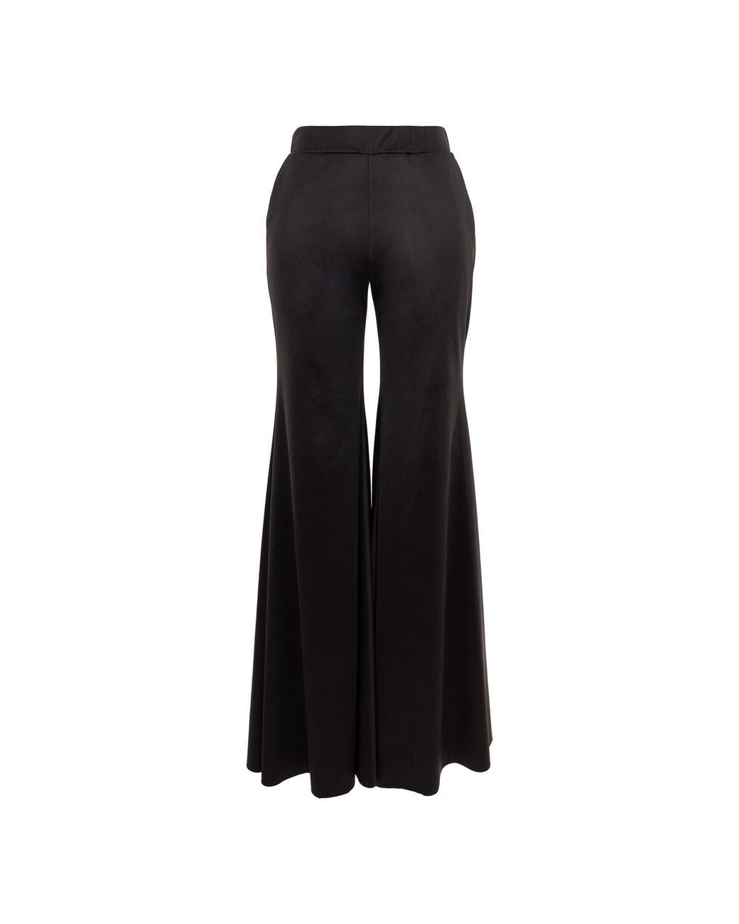 Silvia Serban Black Lycra Flared Pants