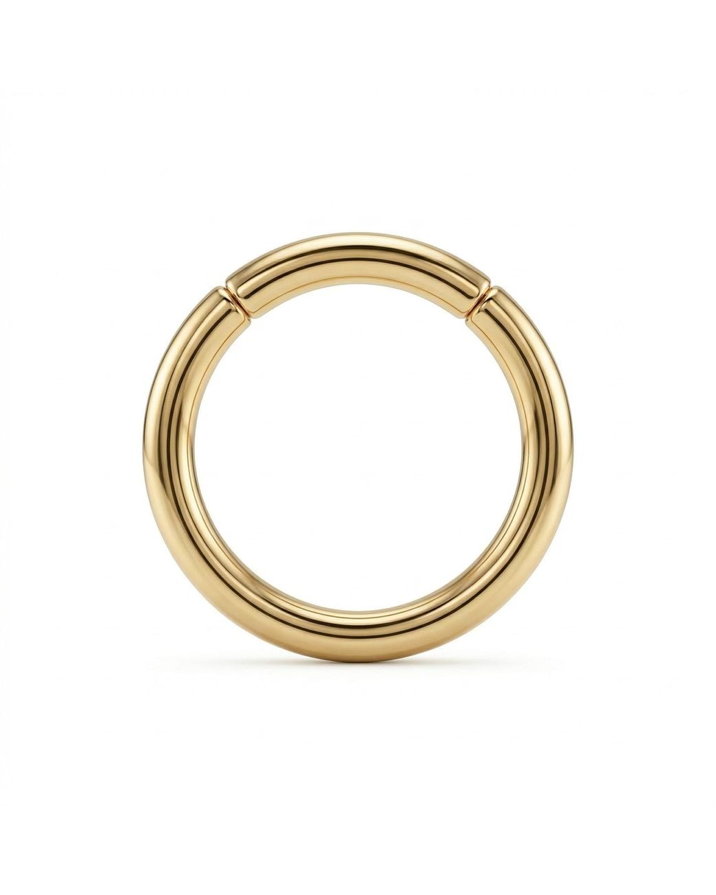 Zahav Jewelry Metallic 14K Solid Captive Segment Clicker Hoop