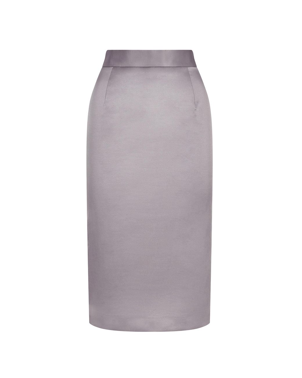 Femponiq Gray Cotton-Blend Sateen Pencil Skirt