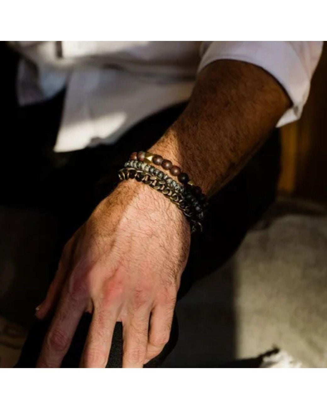 Rachel Nathan Multicolor Narrow Tiger Iron Bracelet