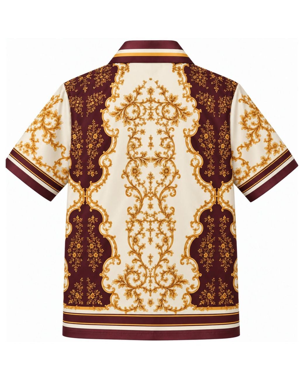 Chic Urban Metallic Valenza Cuban Collar Shirt for men