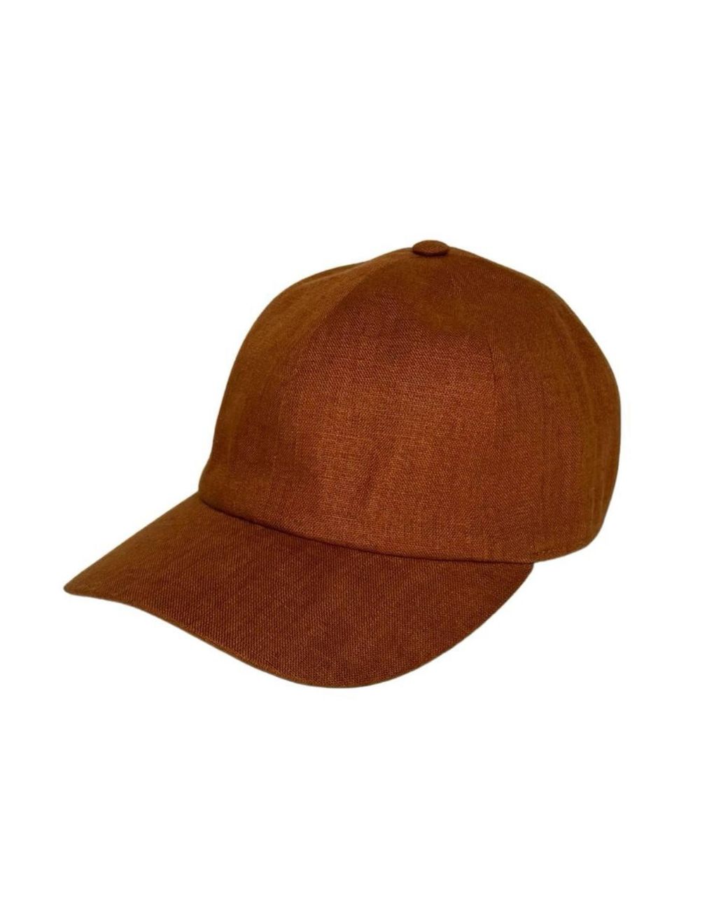 Cachemio Brown Tobacco Minimalist Linen Baseball Cap for men