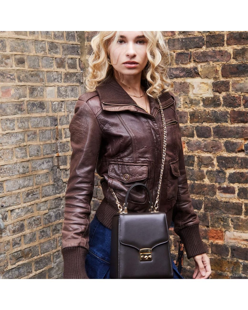 F3Rog by Rana Black Crossbody Box Bag