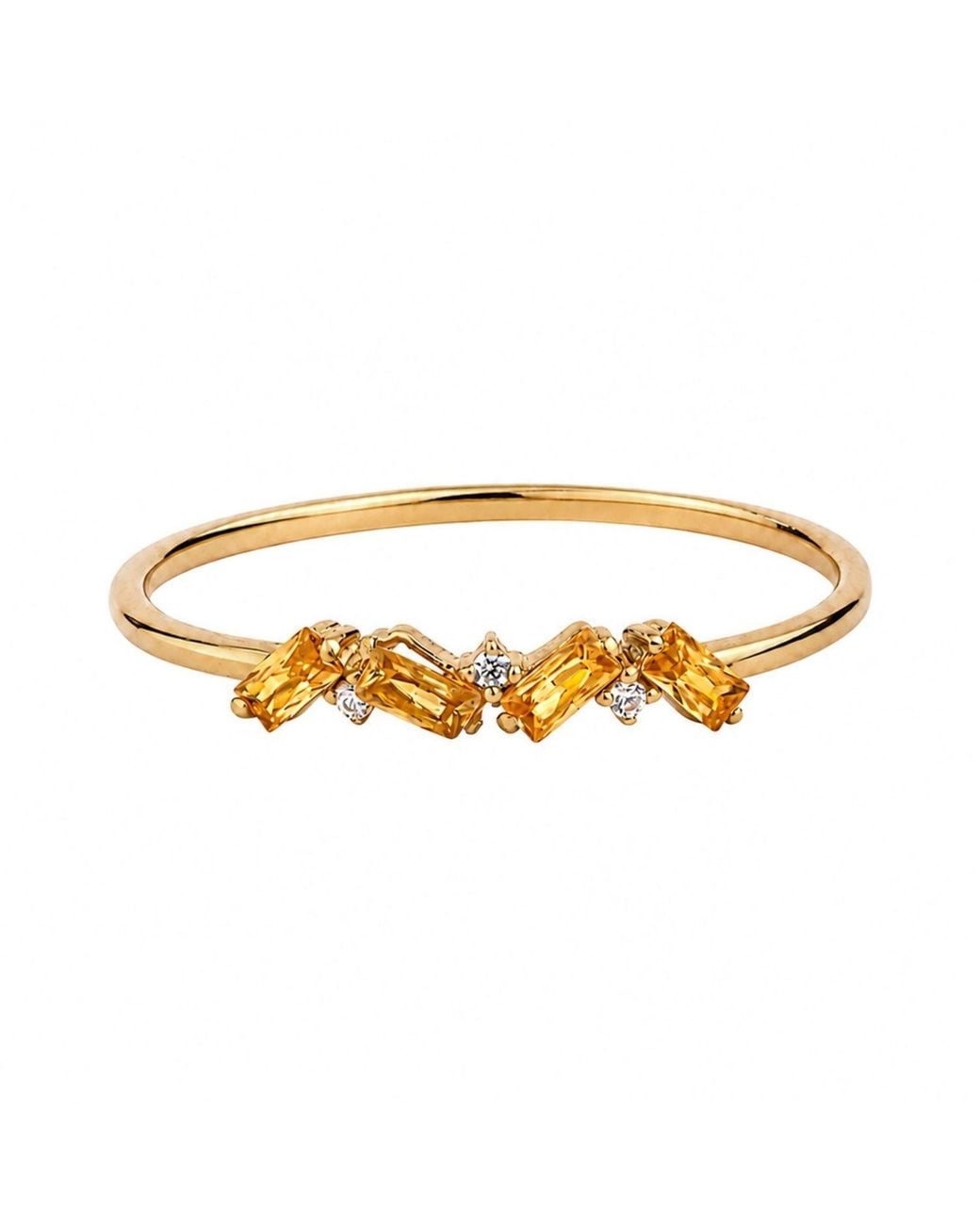 Belinda Jewelz Metallic Citrine Full Baguette Birthstone Ring