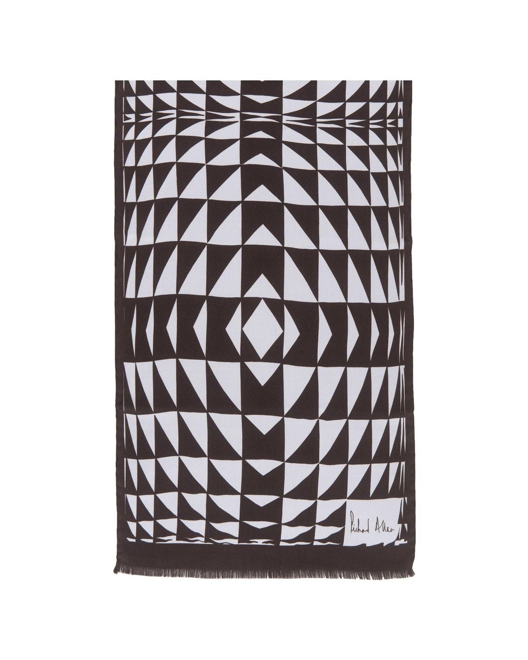 Richard Allan London Black Prism Long Silk Scarf