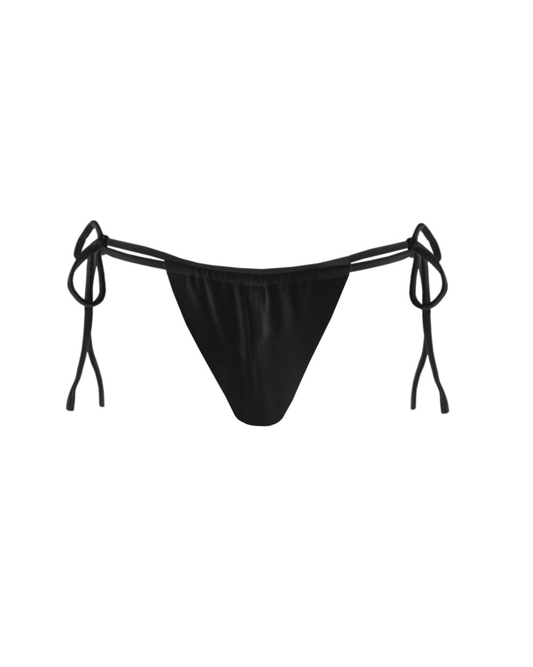 Moorea Swim Black Low Brief With Laces