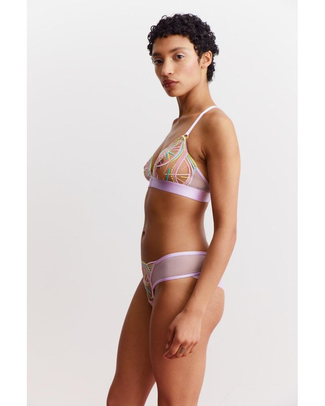 Somewhere Never Pink Miami Nice Triangle Bralette