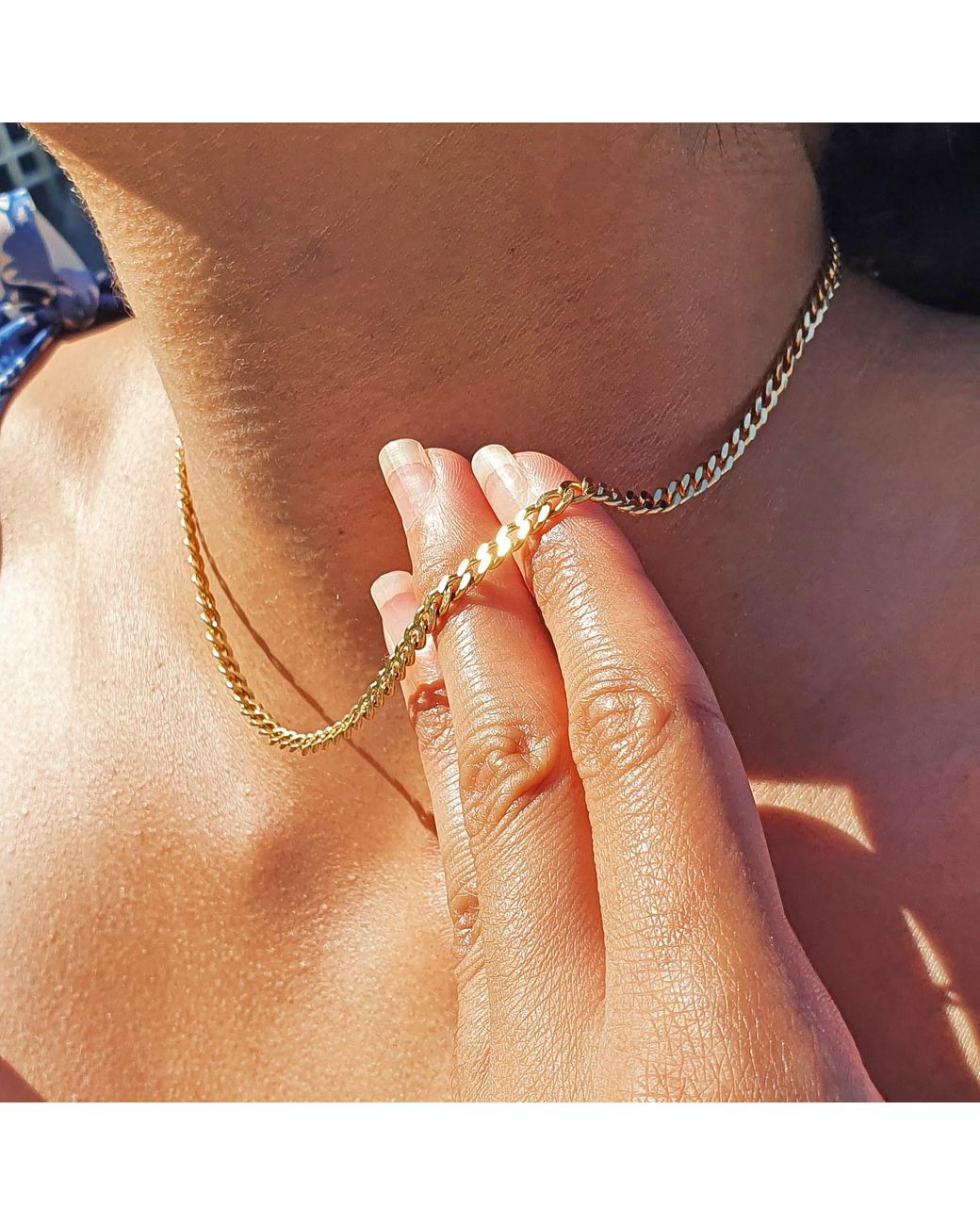 Sophelia Metallic Plated Cuban Chain Layering Necklace