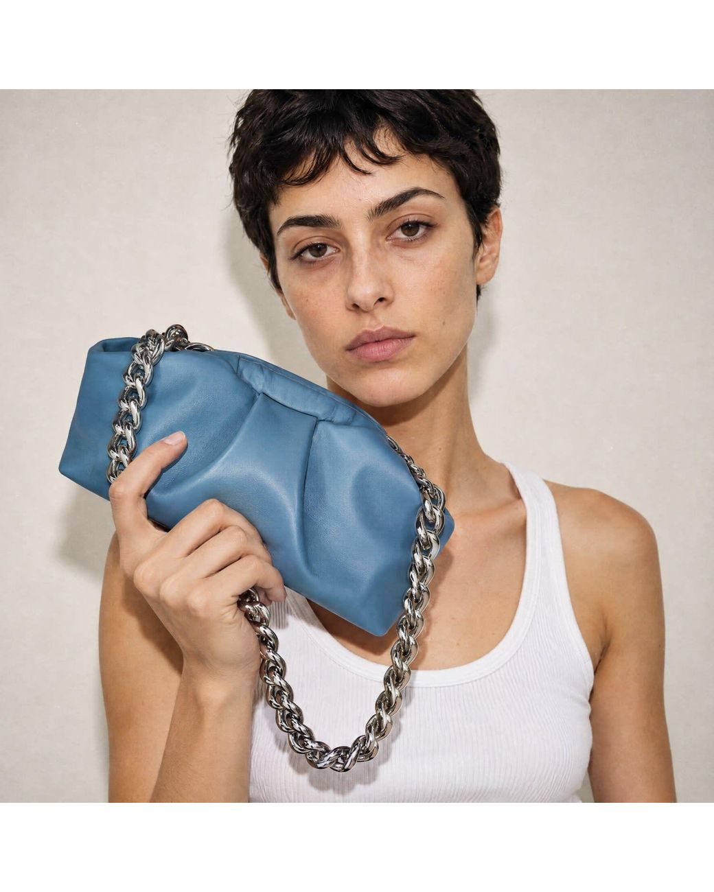 Ruj Heritage Blue Mini Puffy Bag Azzurro Polvere