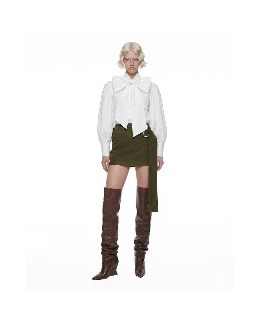 OSCARMORRIS Green Diana Skirt