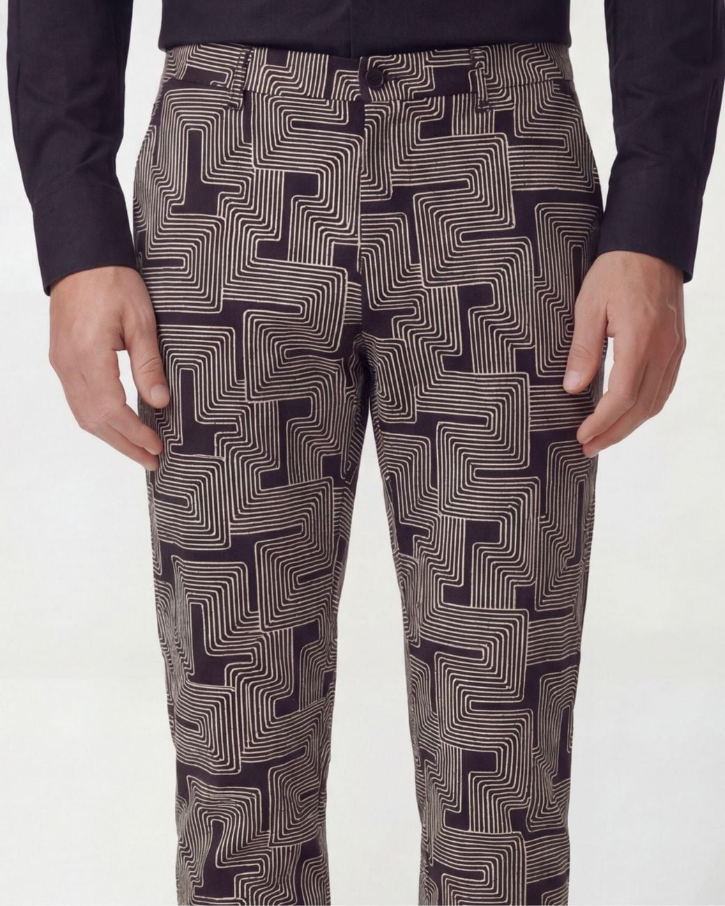 Lords of Harlech Gray Charles Inter Twine Tailored Pant for men