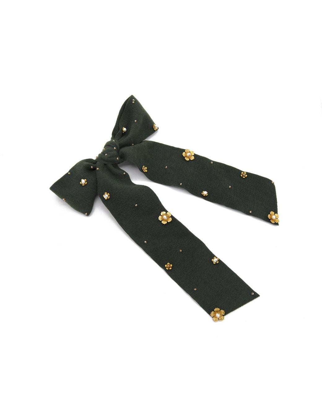 ADIBA Black Zinnia Handmade Barrette