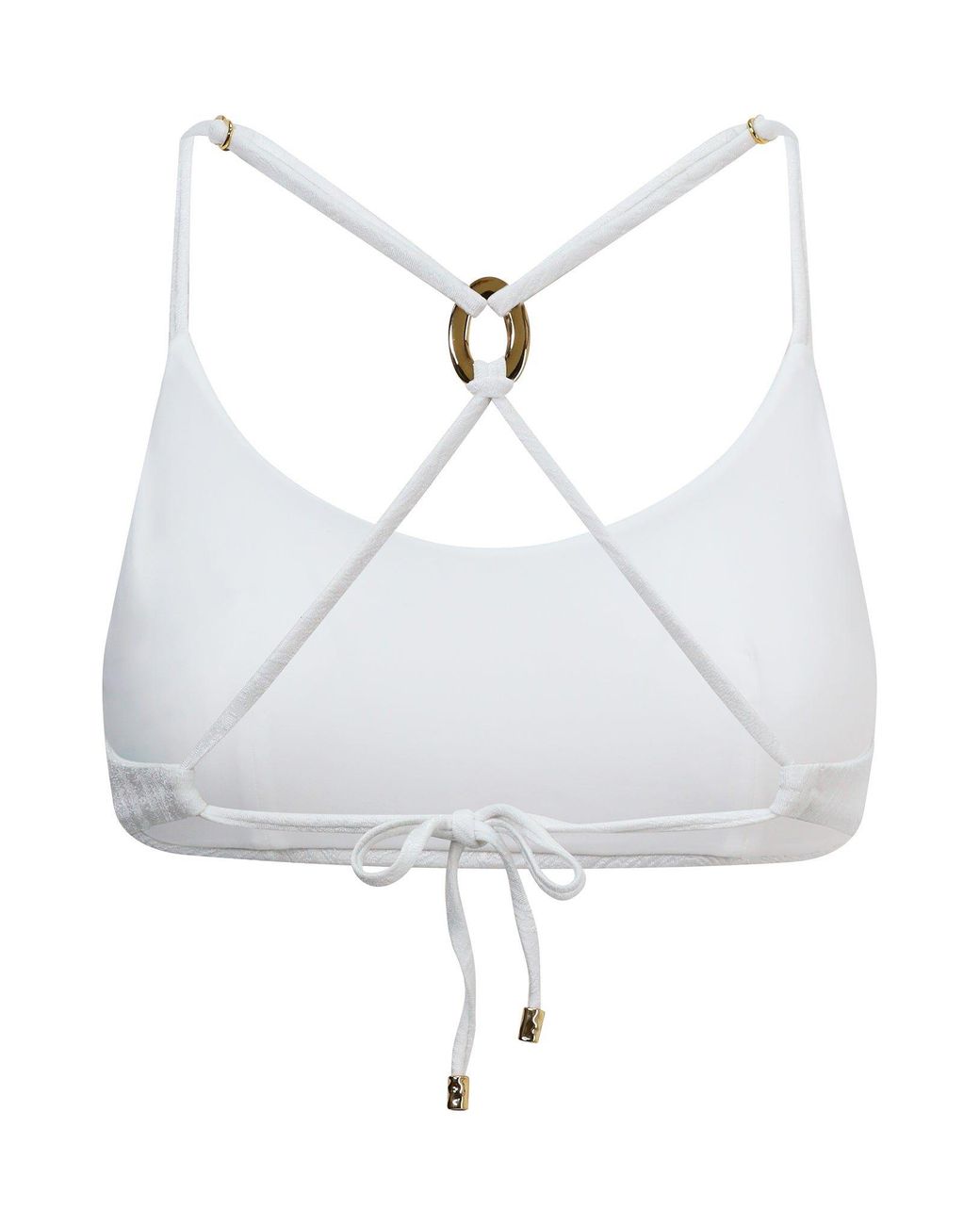 Baíah White Aurora Balconette Bikini Top