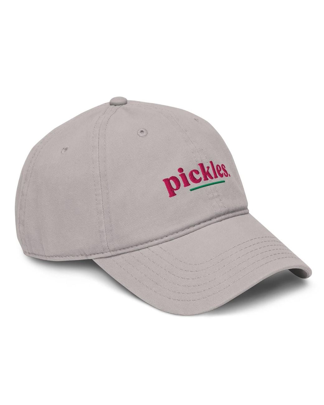 Anchor and Crew Gray Pickles Slogan Cotton Embroidered Cap